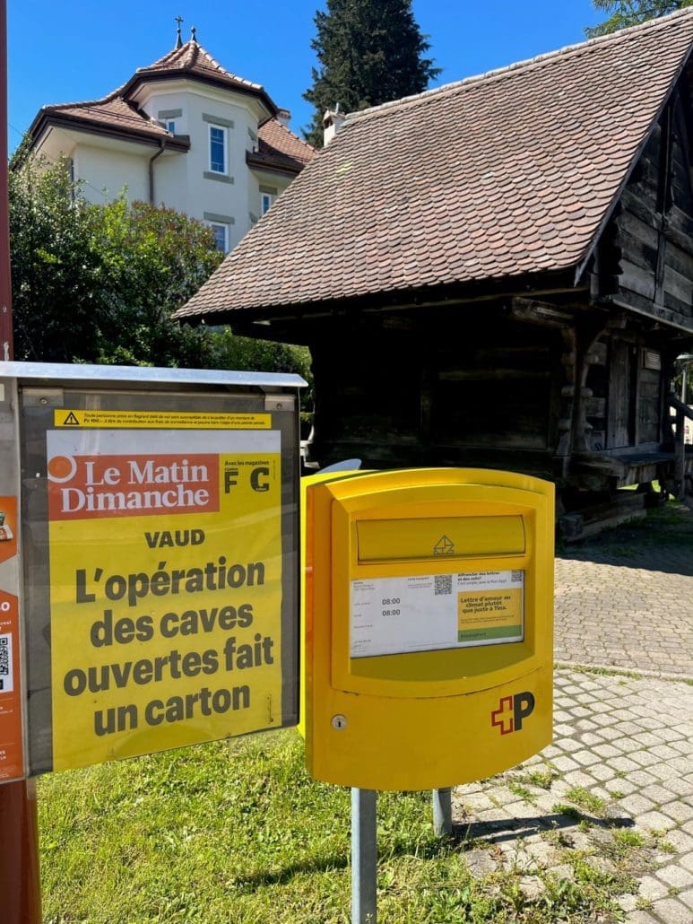 Manchette Le Matin Dimanche 2024 pour les Caves Ouvertes Vaudoises – Swiss Creative
