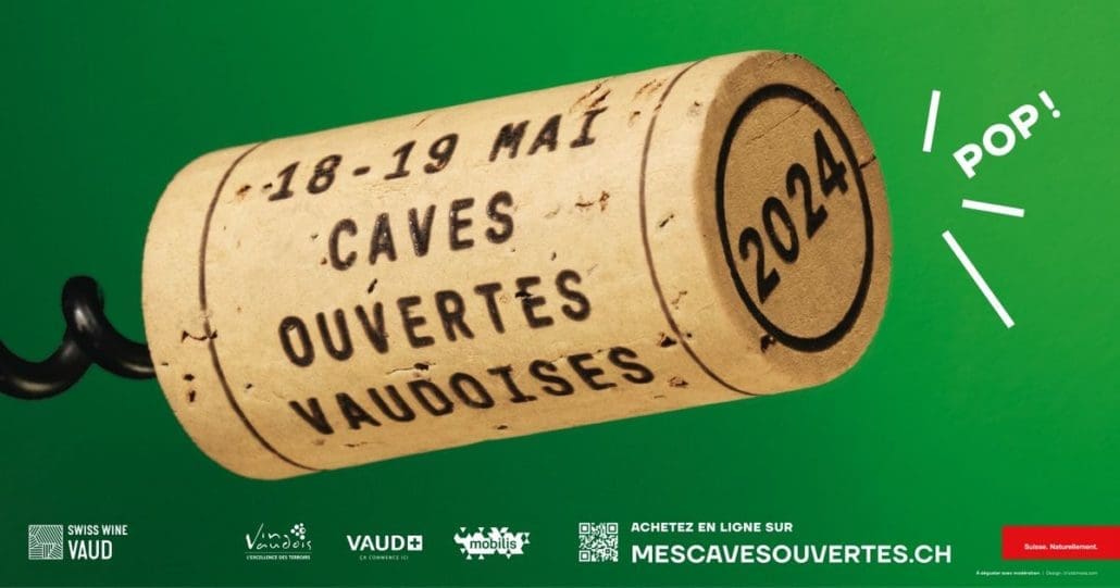Visuel officiel des Caves Ouvertes Vaudoises 2024
