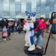 Supporters utilisant le vidéobooth Swiss Creative lors d’un match du Lausanne-Sport